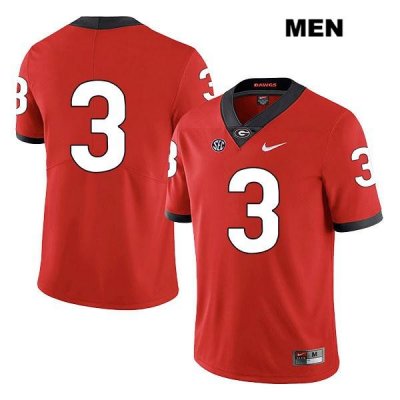 Men's Georgia Bulldogs NCAA #3 Zamir White Nike Stitched Red Legend Authentic No Name College Football Jersey XGN4854JD